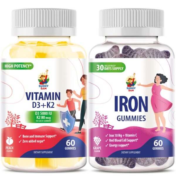Gomitas SUNNY SAM D3 K2 con hierro