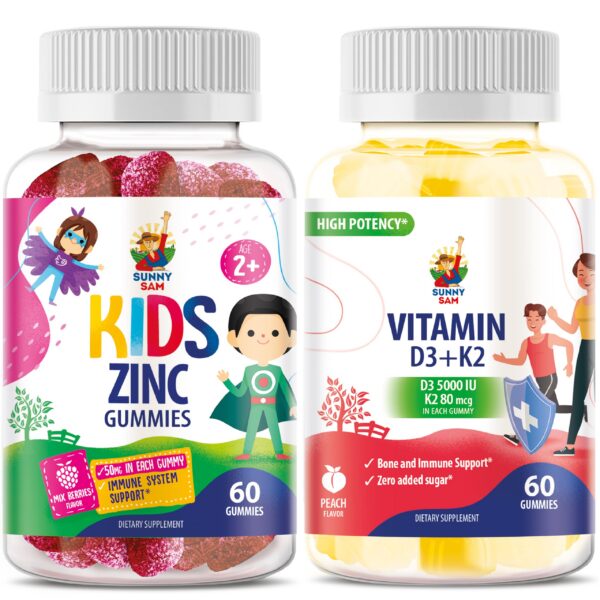 Frente del envase Sunny Sam D3/K2 zinc