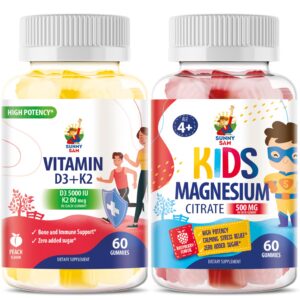 Frente del envase Sunny Sam gomitas magnesio D3/K2