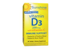 Frente de la botella Sunshine D3