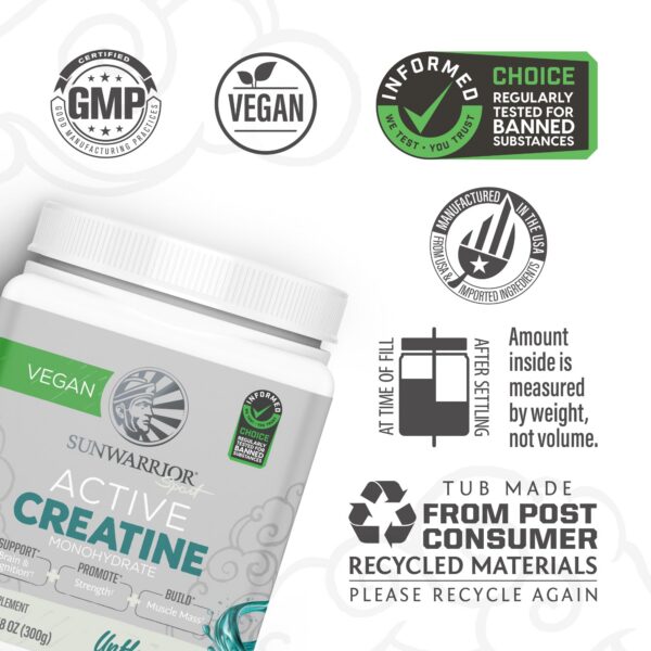 Envase de Sunwarrior Creatina Monohidratada