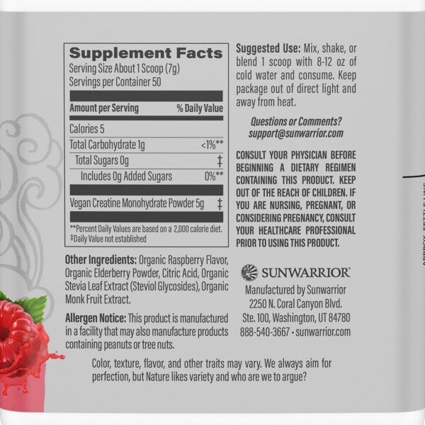 Frasco Sunwarrior creatina monohidrato