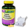 Botella de Super B Complex Spring Valley 250 tabletas de vitaminas B