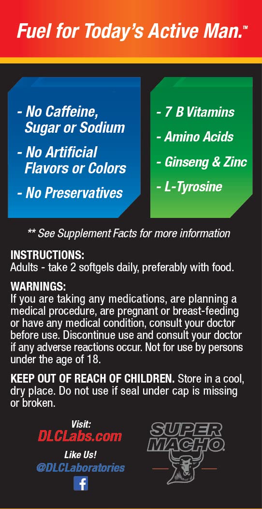 Suplemento Super Macho confiable para salud masculina y energía