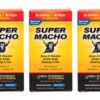 Paquete de 3 Super Macho suplementos dietéticos con zinc y vitaminas B