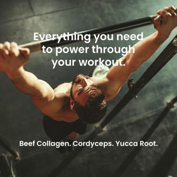 Etiqueta del producto con sabor mango y Cordyceps