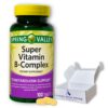 Super Vitamina Complejo B Spring Valley 100 tabletas caja suplementaria