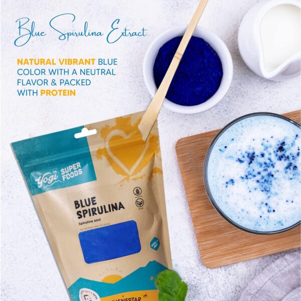 Superalimento polvo espirulina azul para energía y salud