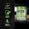 Superalimento verde con probióticos y fibras para digestión