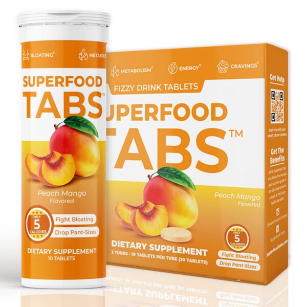 Version 1.0.0 Superfood Tabs skinnytabs tablets efervescentes sabor durazno mango