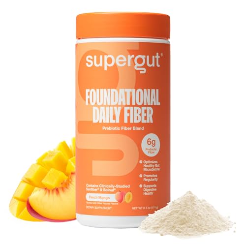 Frente del envase Supergut polvo fibra Foundational