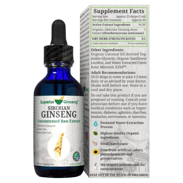 Version 1.0.0 Superior Ginseng extracto líquido adaptógeno saludable 2oz