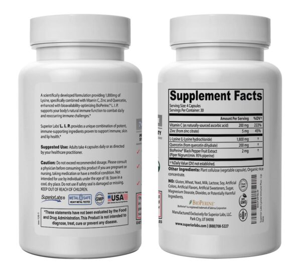 Caja del producto Superior Labs Lysine Lip