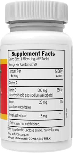 Tabletas sublinguales Superior Source vitamina c 500mg