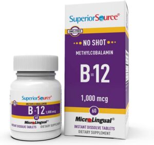 Version 1.0.0 Superior Source Vitamina B12 1000 mcg tabletas microLinguales 60 cuenta