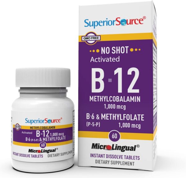 Superior Source vitamina b12 metilcobalamina 1000 mcg botella