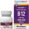 Superior Source Vitamina B12 sublingual paquete frontal