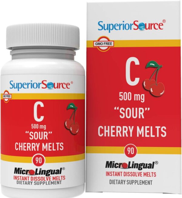 Superior Source vitamina c 500 mg tabletas cereza 90 unidades