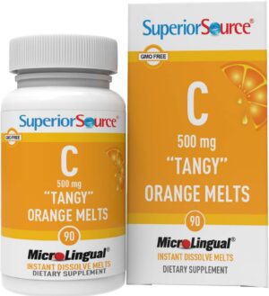 Superior Source Vitamina C 500mg tabletas sublinguales sabor naranja