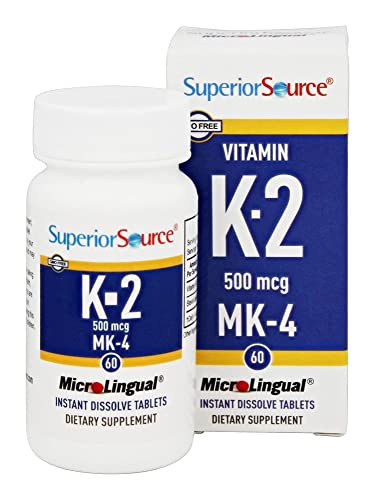 Superior Source vitamina K2 MK-4 500 mcg tabletas sublinguales envase