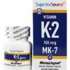 Superior Source vitamina K2 MK-7 100 mcg frasco tabletas