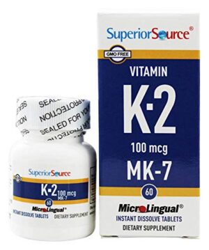 Superior Source vitamina K2 MK-7 100 mcg frasco tabletas
