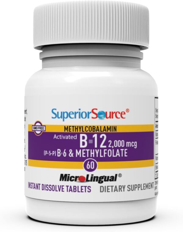 Superior Source vitaminas para energía, cerebro y corazón 60 tabletas