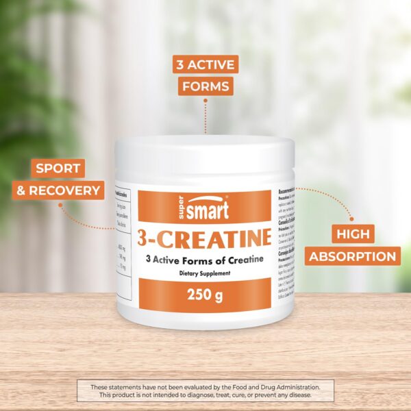 Etiqueta frontal de Supersmart 3-Creatine
