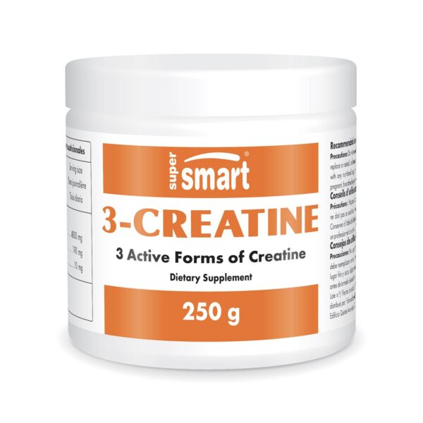 Frasco Supersmart 3-Creatine con etiqueta