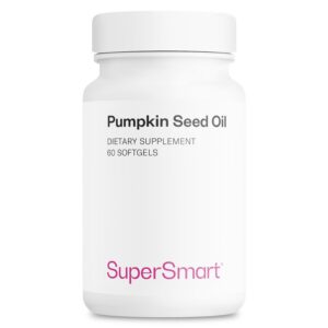 Frontal del envase de Supersmart Aceite de Semilla de Calabaza 60 cápsulas blandas