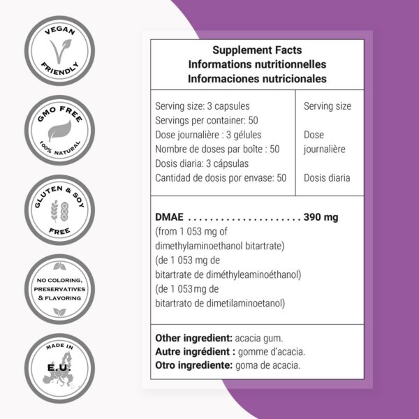 Detalle de empaque Supersmart DMAE