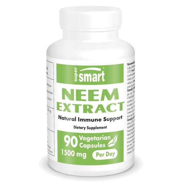 Supersmart extracto de neem 1500mg cápsulas vegetales