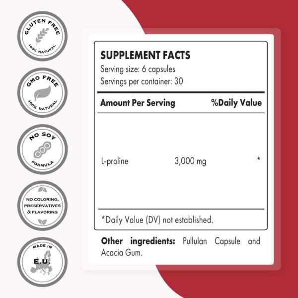 Goma de acacia en la etiqueta