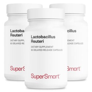 Supersmart Lactobacillus reuteri suplemento probiótico cápsulas liberación retardada