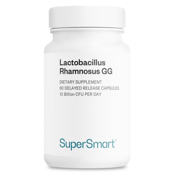 Supersmart Lactobacillus rhamnosus GG probiótico 10 mil millones CFU 60 cápsulas