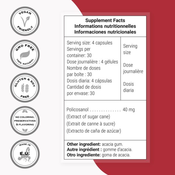 Ingredientes de Supersmart Policosanol