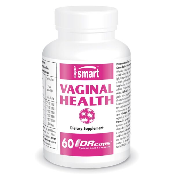 Frente del envase Supersmart salud vaginal