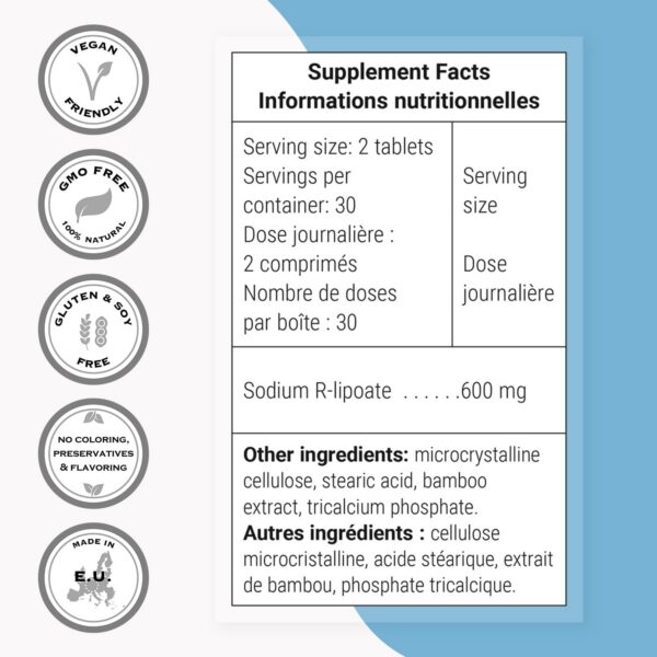 Envase de Supersmart Sodium R-Lipoate