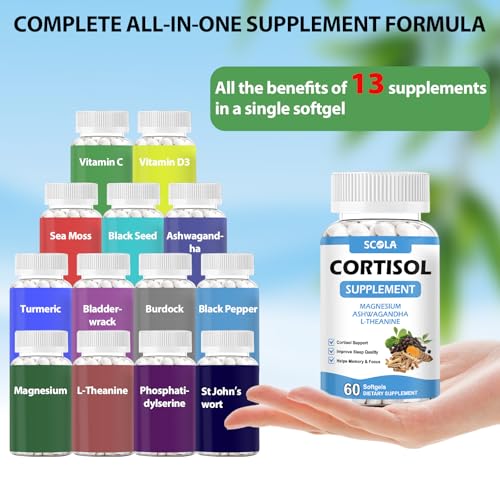 Suplemento SCOLA cápsulas para reducción de cortisol y estrés