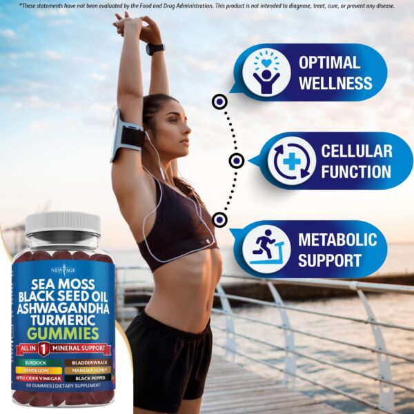 Suplemento 10 en 1 musgo marino y ashwagandha New Age