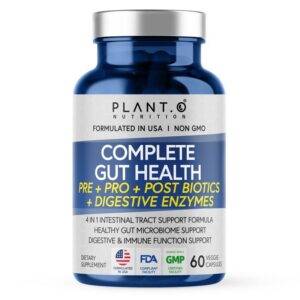 Suplemento 4 en 1 prebiótico probiótico postbiótico Plant.O Nutrition 60 cápsulas