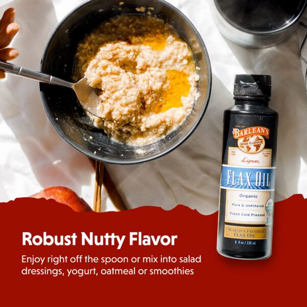 Version 1.0.0 Suplemento aceite linaza orgánico Barlean's frescura alta calidad