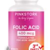 Suplemento ácido-fólico Pink Stork botella 30 cápsulas