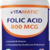 Version 1.0.0 Suplemento ácido fólico Vitamatic 800 mcg 500 tabletas frasco