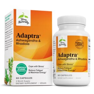 Suplemento Adaptra Terry Naturally para salud adrenal 60 cápsulas