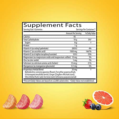 Suplemento Airborne 75 gomitas apoyo inmunológico