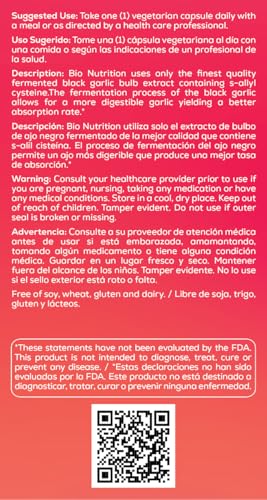 Suplemento ajo negro fermentado con S-Allyl Cisteína