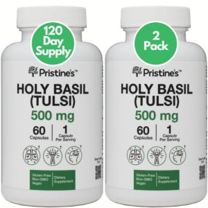 Suplemento Albahaca Sagrada PRISTINE'S botella frontal