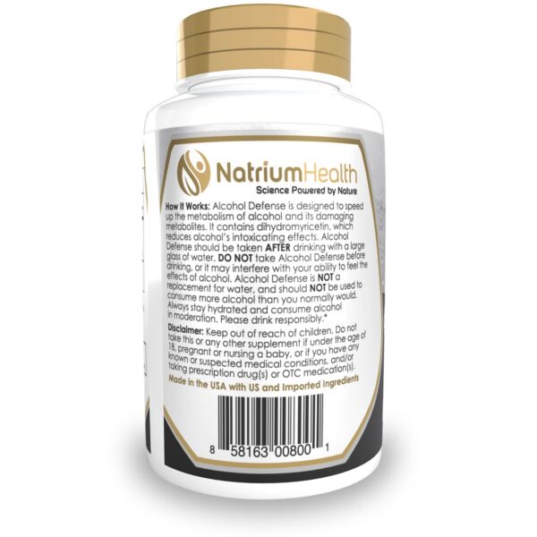 Suplemento Alcohol Defense con dihidromiricetina y extracto de jengibre