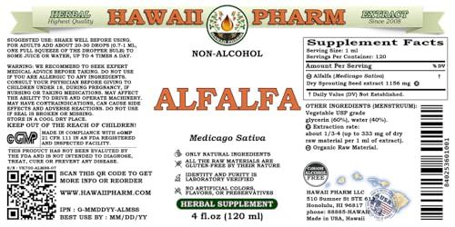 Version 1.0.0 Suplemento de alfalfa natural extracto líquido sin alcohol 15x4 oz